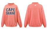 Cape Shark - Unisex Coral Mock Neck Sweatshirt