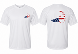 USA Shark - Unisex White UPF50 Short Sleeve
