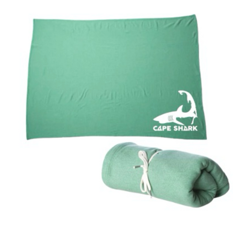 Cape Shark Sweatshirt Blanket - Green