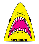 Pattern Sticker - Shark Head - Yellow/Pink