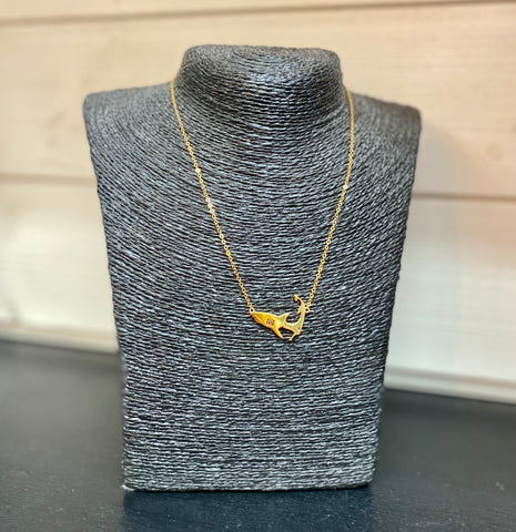 Cape Shark 14k Gold plated Necklace
