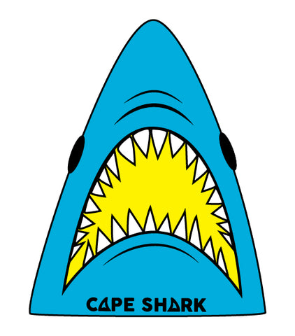 Pattern Sticker - Shark Head - Blue/Yellow