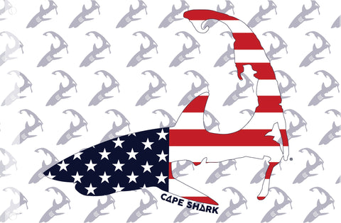Shark USA Flag - 12"x18"
