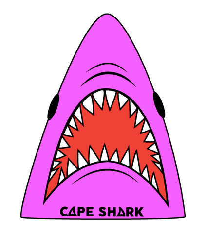 Pattern Sticker - Shark Head - Purple/Red
