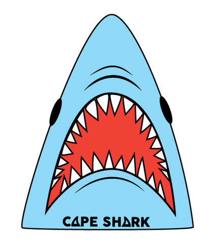 Pattern Sticker - Shark Head - Blue/Red