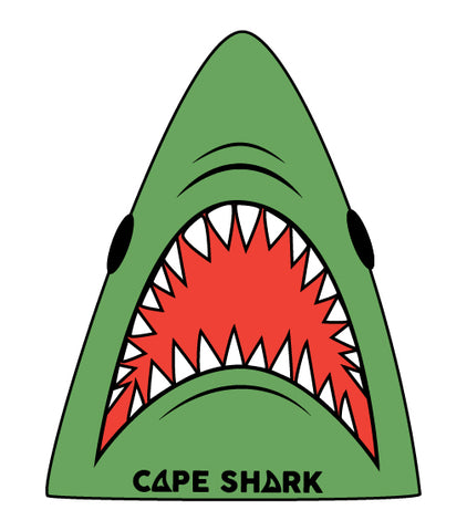 Pattern Sticker - Shark Head - MilitaryGreen/Red