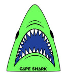 Pattern Sticker - Shark Head - LimeGreen/Navy