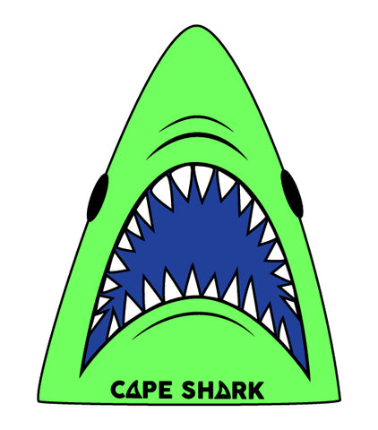 Pattern Sticker - Shark Head - LimeGreen/Navy